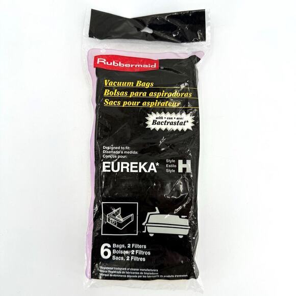 Rubbermaid EUREKA Style H 6 Vacuum Bags & 2 Filters New Old Stock 1995 - Picture 1 of 5